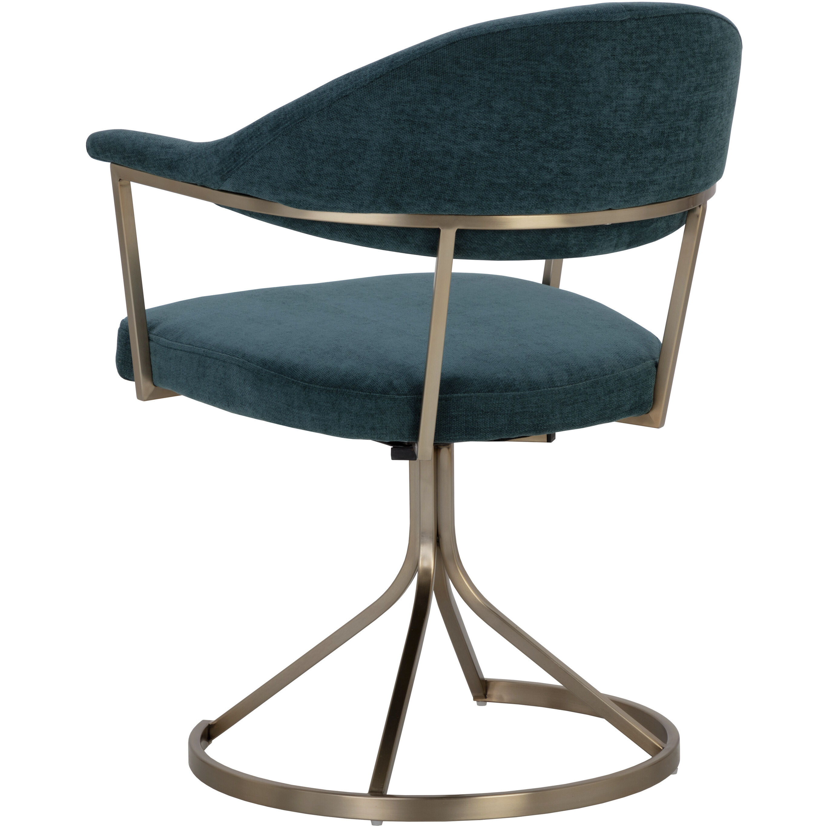 Bexley Danny Teal Swivel Dining Armchair, Swivel